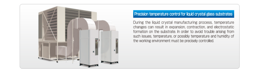 precision temperature control for liquid crystal glass substrates